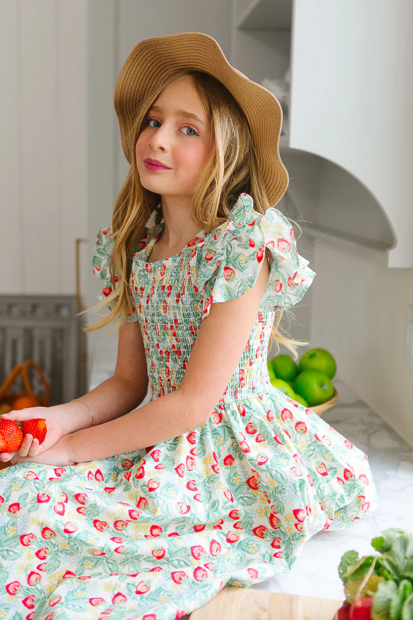 Mini Hattie Dress in Strawberry | Ivy City Co