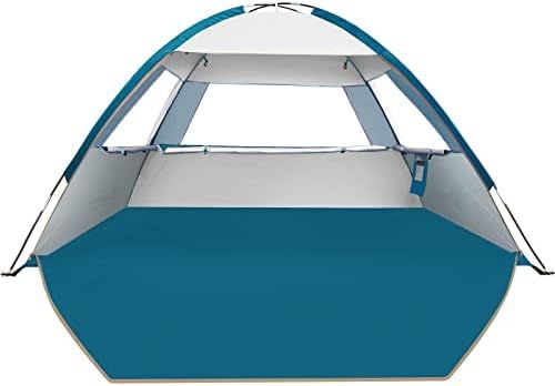 COMMOUDS Beach Tent Sun Shade for 3/4-5/6-8 Person, UPF 50+ Beach Sun Shelter Outdoor Canopy, Lightw | Amazon (US)