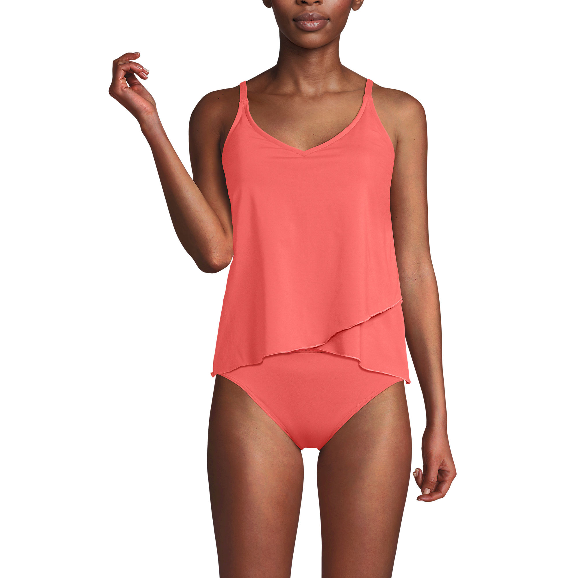 Women's Tulip Hem Tankini Top | Lands' End (US)