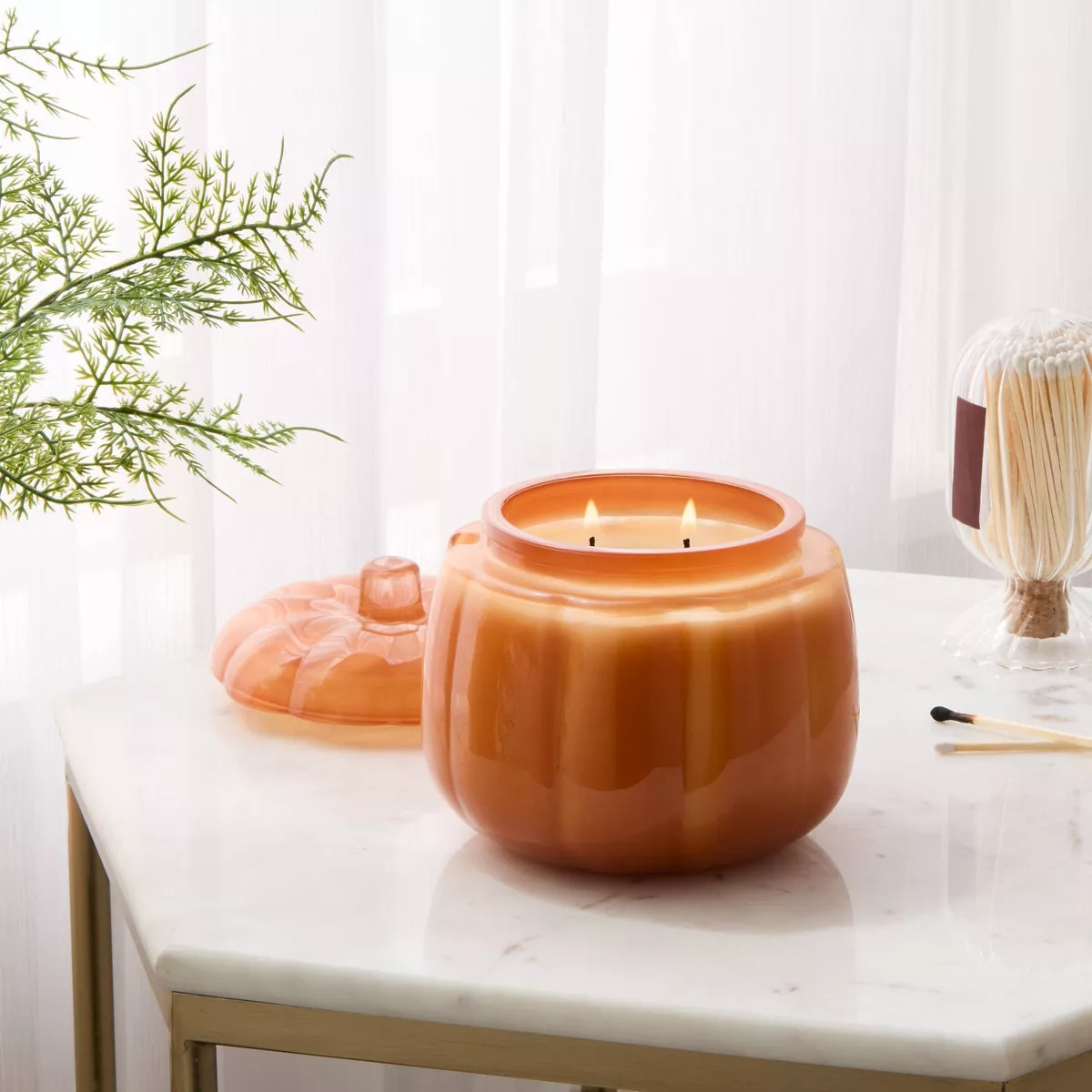 Lidded Glass Pumpkin Jar Candle - Threshold™ | Target