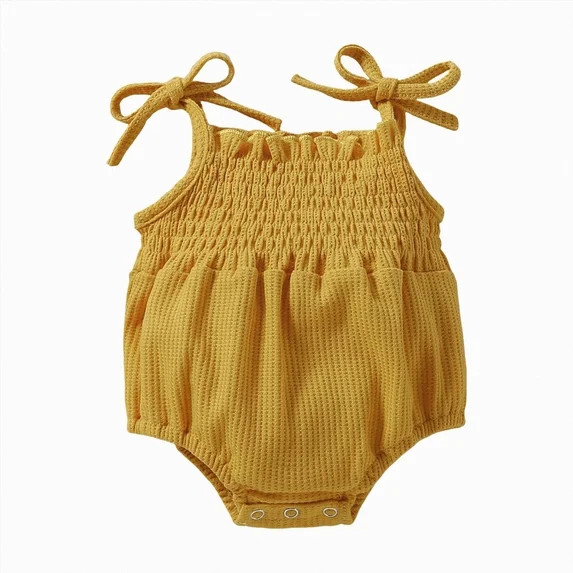 WUANDIXFA Toddler Girl Clothes 3 6 9 12 18 Months Cotton Summer Cute Sleeveless Romper, Toddler R... | Walmart (US)