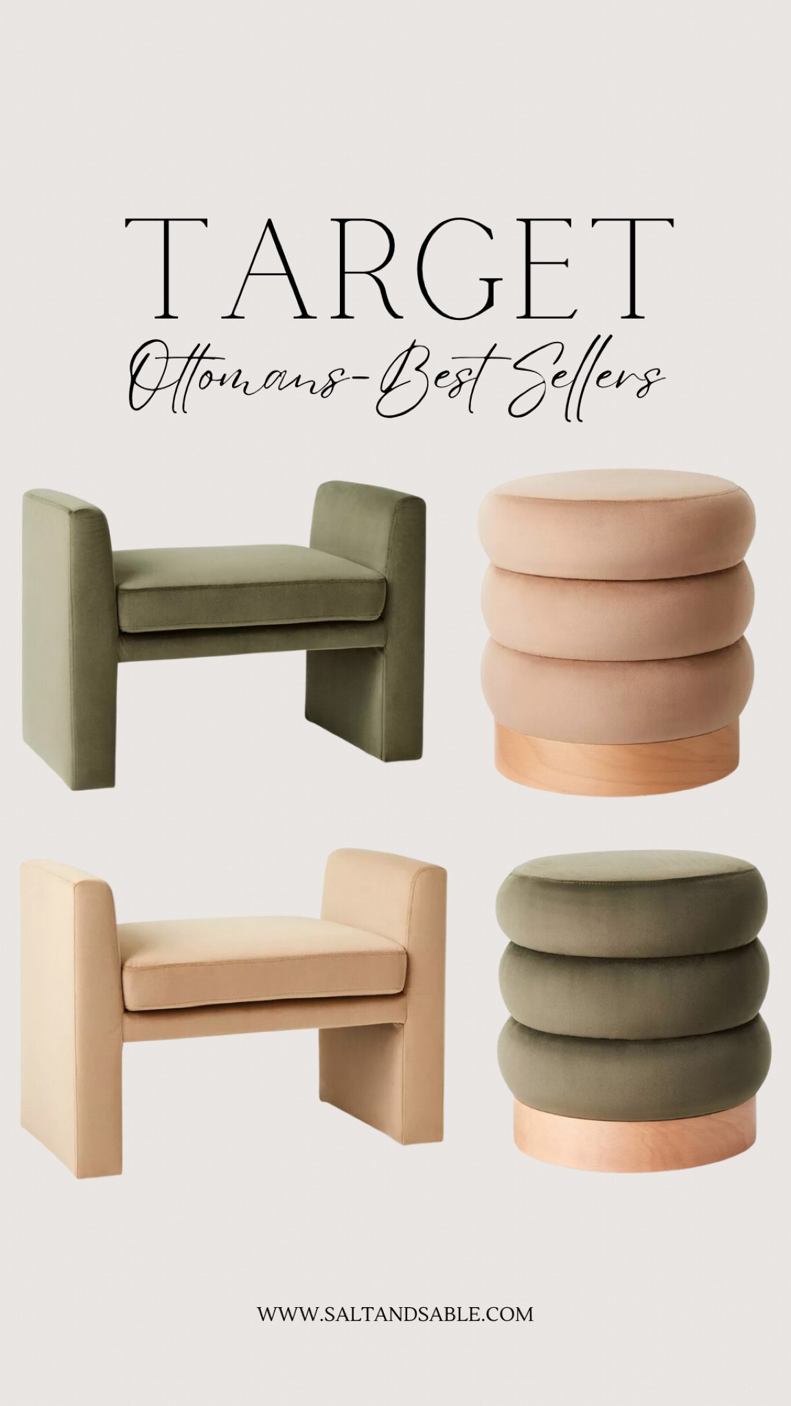 Best selling ottomans at Target 🎯 These are great home accents for entryways, dining rooms and living rooms. 



Velvet ottomans 
Target home 
Target home finds 
Target home decor 
Fall decor 
Fall home decor 
Hearth and hand 
Threshold at target 


#LTKhome #LTKstyletip #LTKsalealert