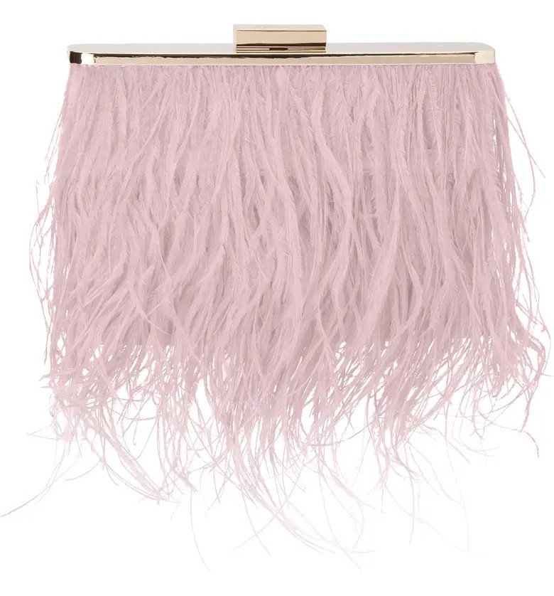 Olga Berg Ostrich Feather Embellished Clutch | Nordstrom | Nordstrom