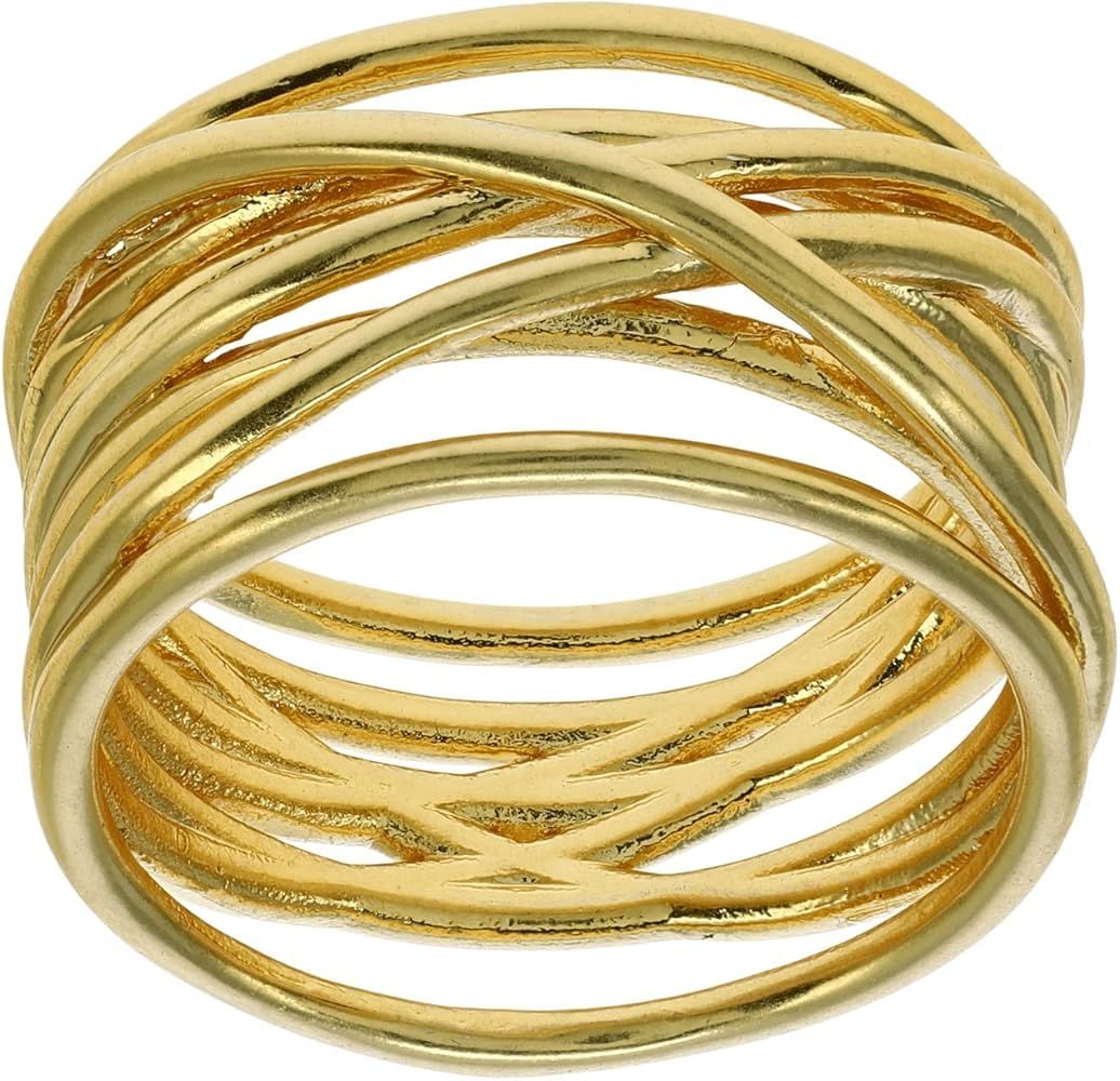 Madewell Rolled Band Ring For Women - Premium Quality Metal Construction, Nickel-Safe and Super G... | Amazon (US)