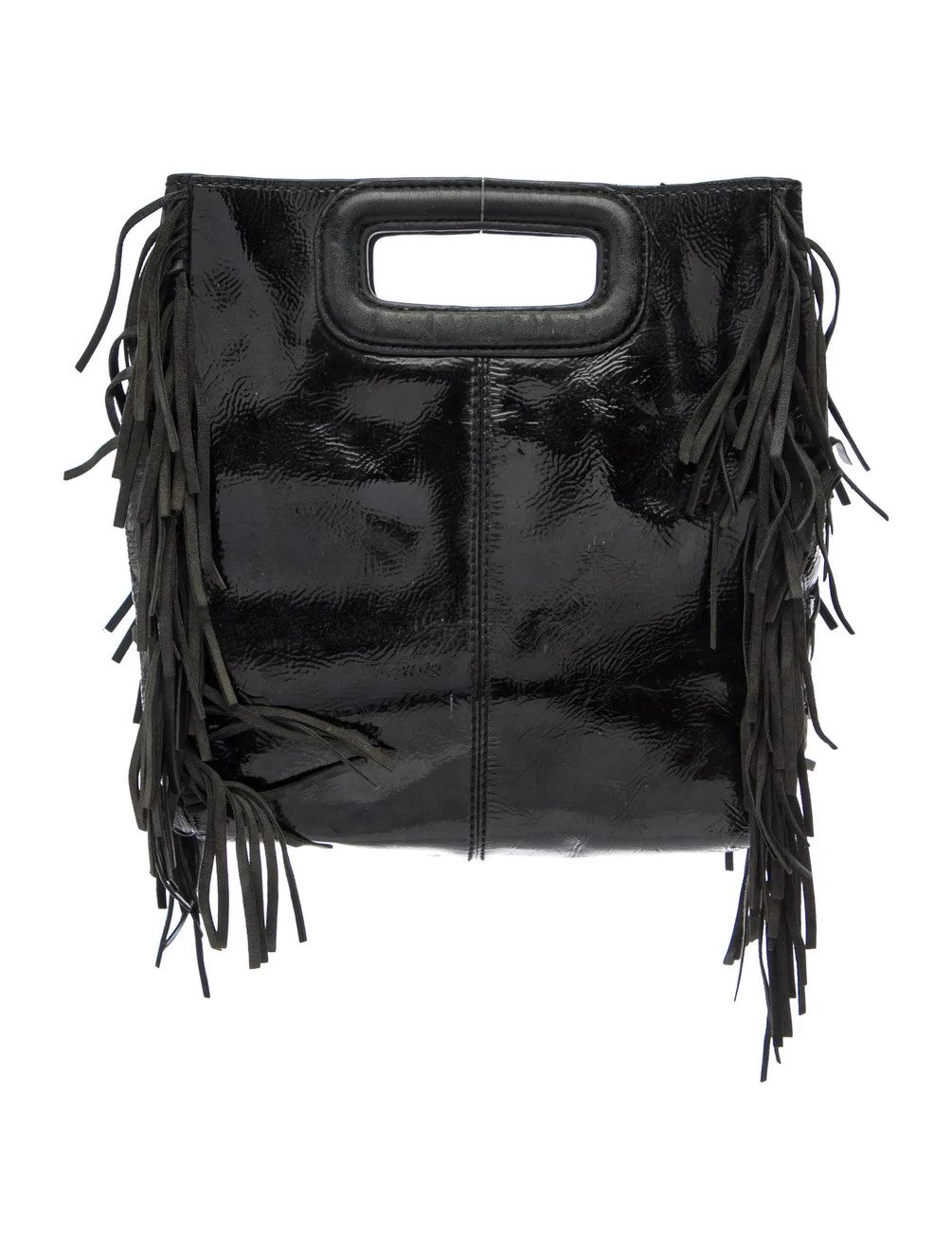 Maje Patent Leather Top Handle Bag - Black Handle Bags, Handbags - W2M181062 | The RealReal | The RealReal