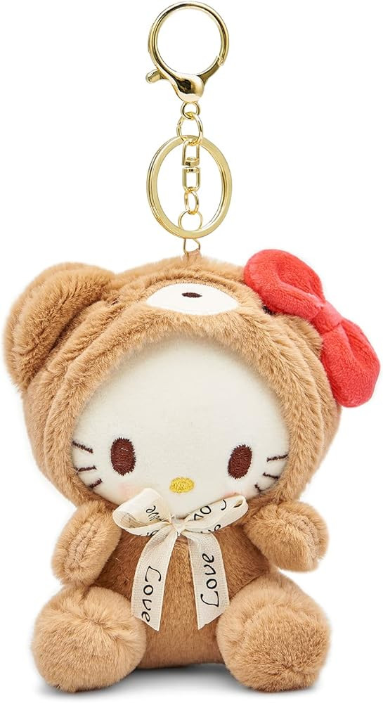 Sicpfuj Cute Plush Keychain for Women Girls, 5" Lovely Keychain Decorative Accessories, Purse Bag... | Amazon (US)