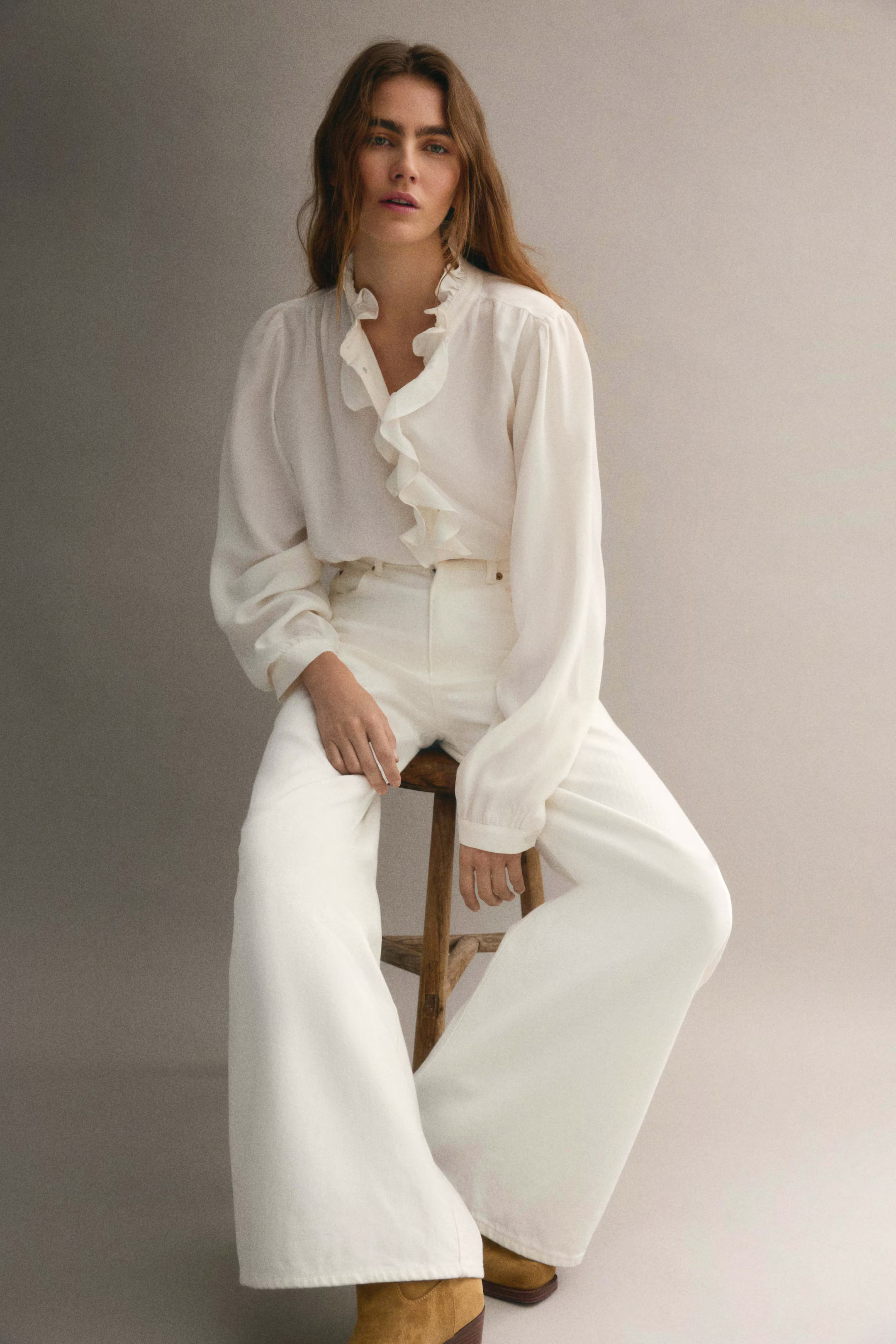 Ruffle-Collar Viscose Blouse | H&M (US + CA)