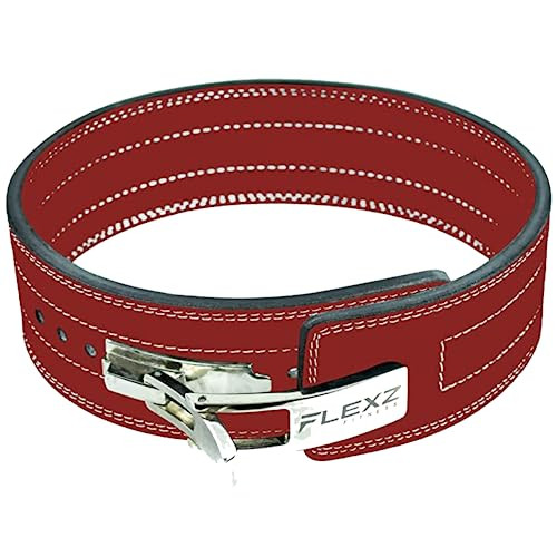 Flexz Fitness Lever Weight Lifting Belt Leather - 10MM 13MM Powerlifting Gym Belts for Men & Women - Lower Back Support for Weightlifting Deadlifts Squats Heavy Duty IPF Bodybuilding | Amazon (US)