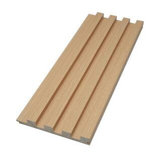 Ejoy 93 in. x 6 in. x 0.8 in. Solid Wood Wall Cladding Siding Board in Light Oak Color (Set of 3-... | The Home Depot