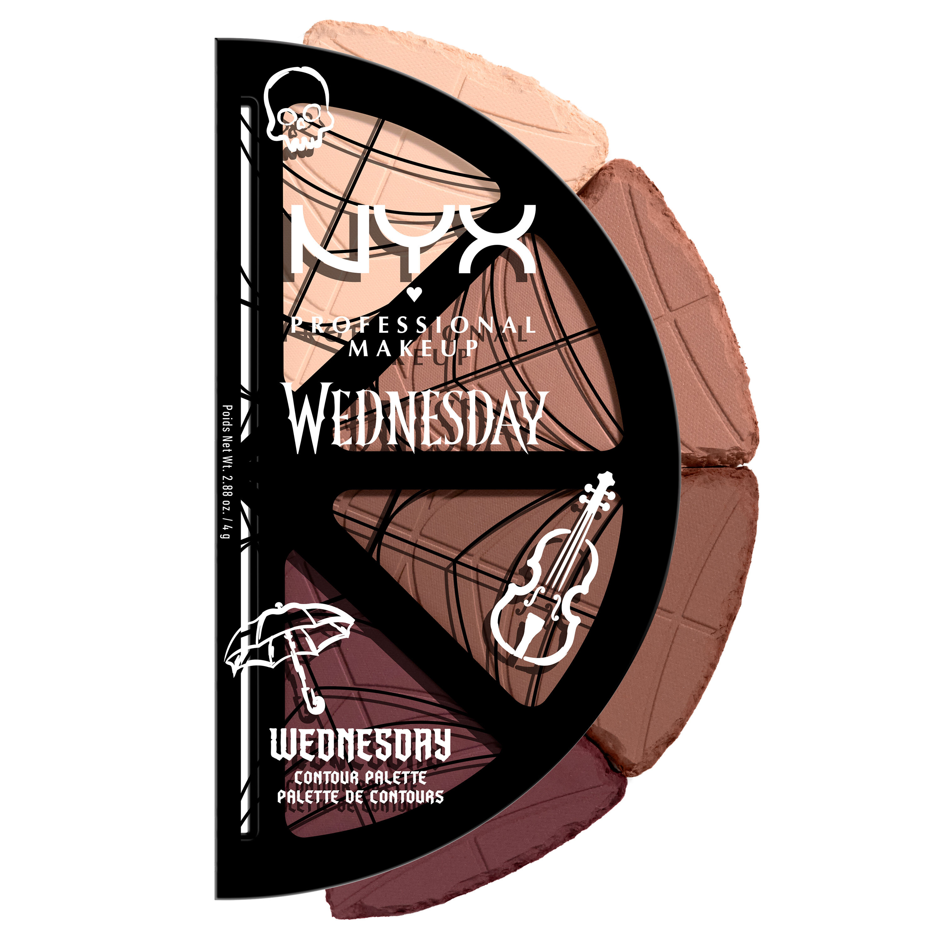 Wednesday Stained Glass Contour Palette | NYX Cosmetics | NYX Professional Makeup (US)