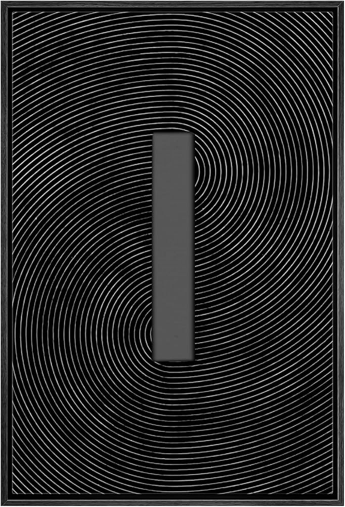 SIGNWIN Framed Canvas Print Wall Art Geometric Gray Black Color Field Collage Abstract Shapes Ill... | Amazon (US)