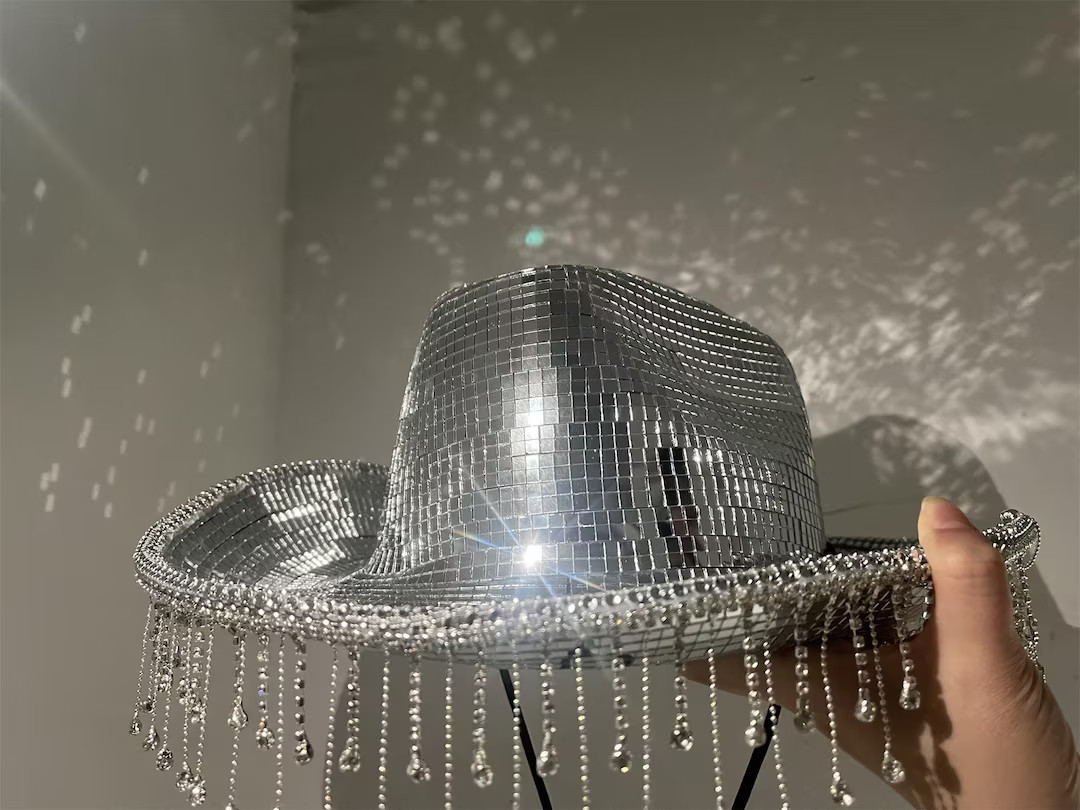 Disco Cowboy Hatdisco Ball Hatbachelorette Hatmirror Disco - Etsy | Etsy (US)