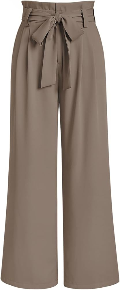 LILLUSORY Wide Leg Dress Pants Women's Paperbag High Waisted Business Casual Trousers with Remova... | Amazon (US)