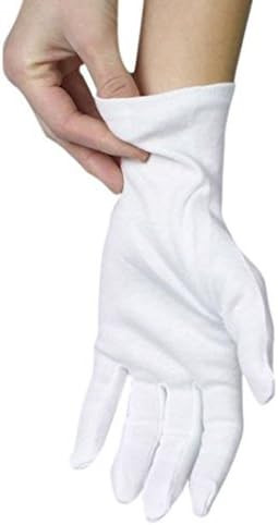 ANSMIO 2 Pairs Cotton Gloves, White Gloves for Dry Hands, Cotton Gloves for Eczema, Moisturizing Nig | Amazon (US)