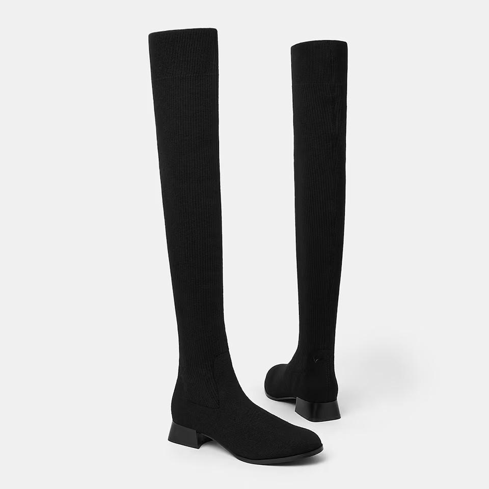 Round-Toe Over-the-Knee Boots | VIVAIA