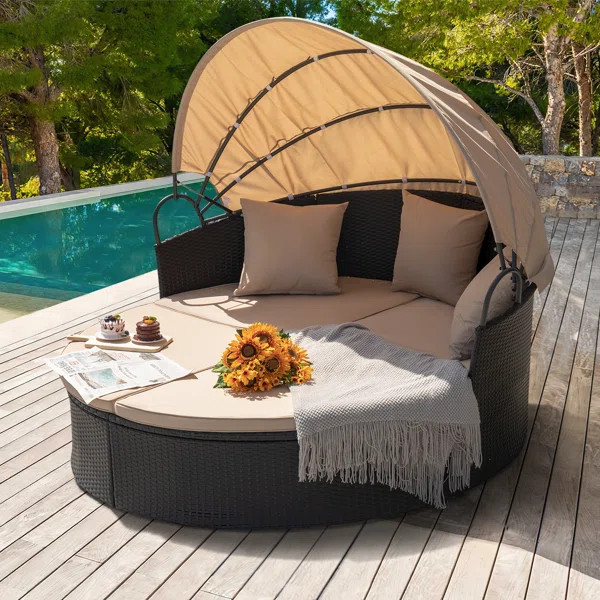 Gatun 66'' Wicker Outdoor Patio Daybed | Wayfair North America