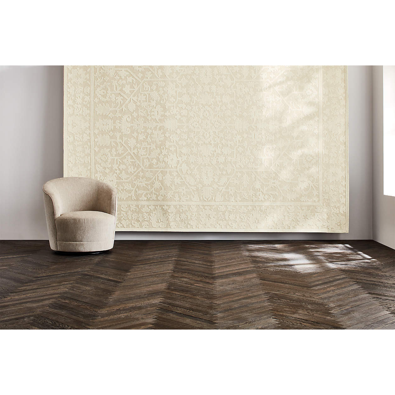 Synergy Fabric in Oatmeal | Crate & Barrel