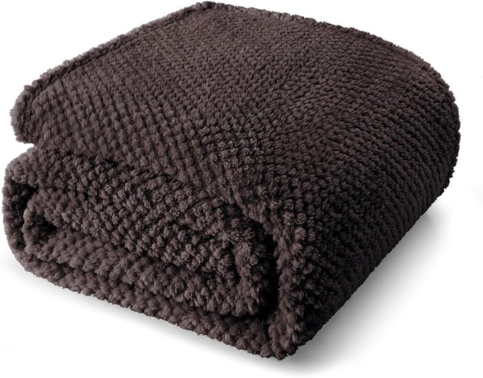 Whale Flotilla Soft Fleece King Size Bed Blanket, Coffee | Amazon (US)