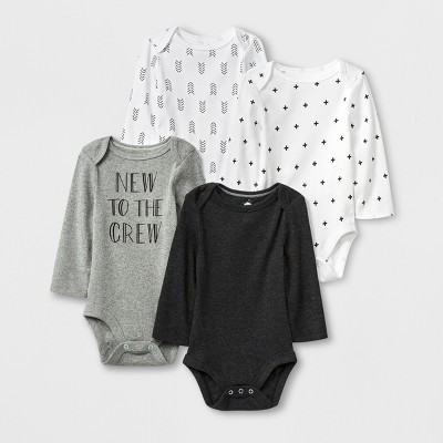 Baby 4pk Long Sleeve Bodysuit - Cloud Island™ | Target