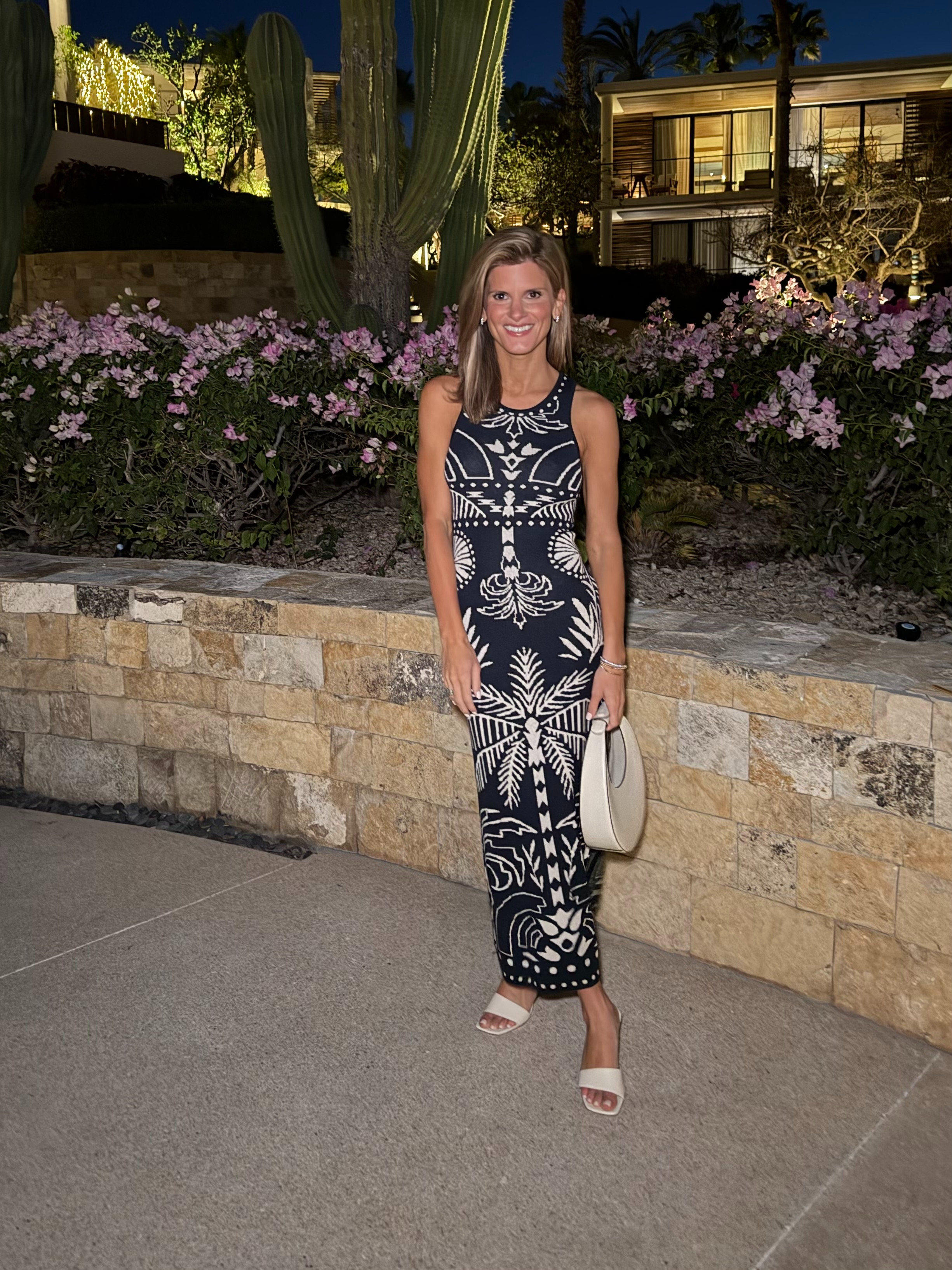 Zsupply knit tropical dress (wearing XS). Shoes are old staud!