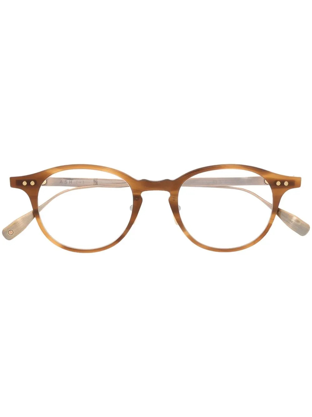 tortoiseshell-effect round-frame glasses | Farfetch Global