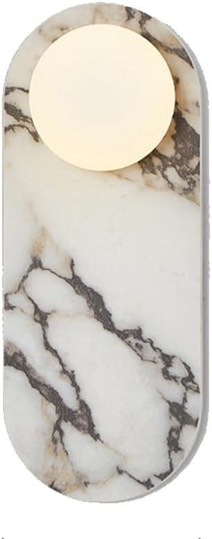 Natural Marble Wall Sconces, 3-Light Alabaster Wall Light, Hardwired Wall Light Fixtures, Modern ... | Amazon (US)