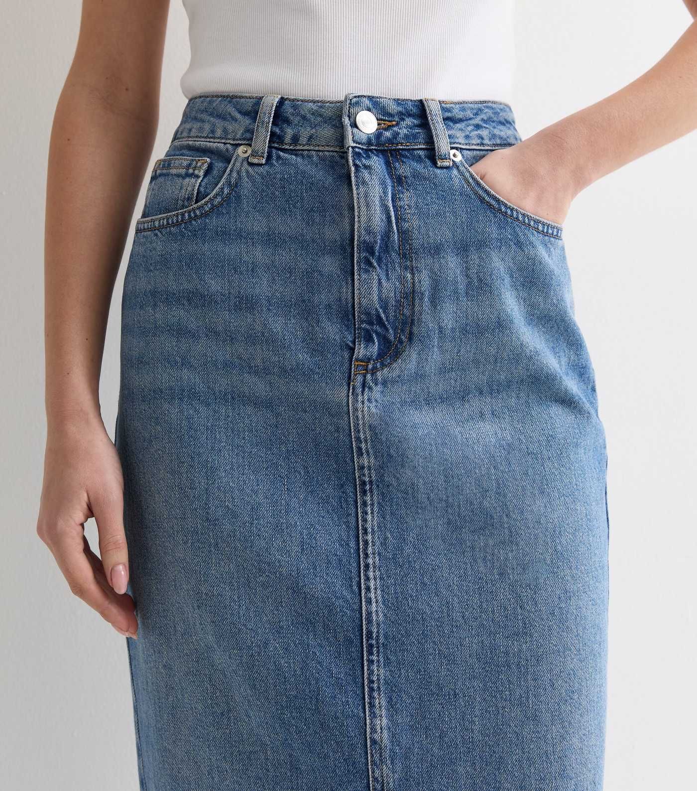 Blue Full Length Denim Maxi Skirt | New Look | New Look (UK)