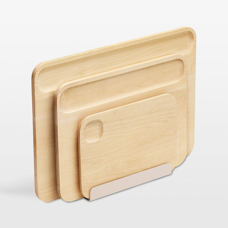 Caraway Birch Wood 4-Piece Cutting Board Set + Reviews | Crate & Barrel | Crate & Barrel