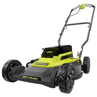 40V 18 in. 2-in-1 Cordless Battery Walk Behind Push Lawn Mower (Tool Only) | The Home Depot