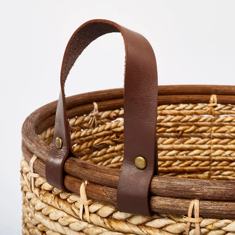 Leather Handle Basket - Threshold™ designed with Studio McGee | Target