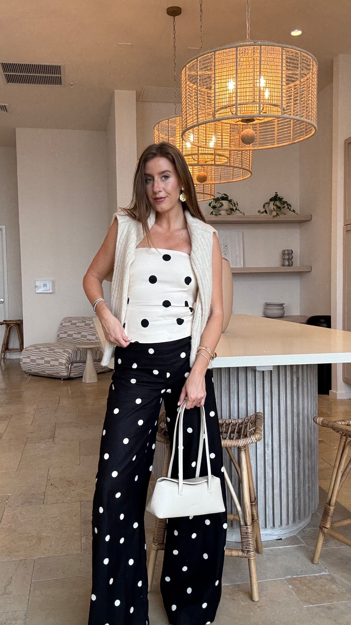 Polka dot outfit with new beige mini bag 

#LTKSeasonal #LTKStyleTip #LTKItBag