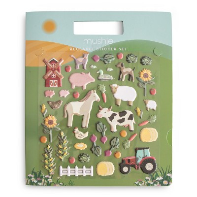 Mushie Reusable Farm Sticker Set | Target