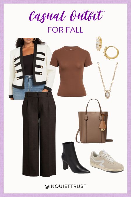 This casual fall outfit includes white blazer, black wide leg pants, cute accessories and more!

#casualstyle #outfitinspo #fallfashion #curvyoutfit

#LTKFind #LTKSeasonal #LTKstyletip