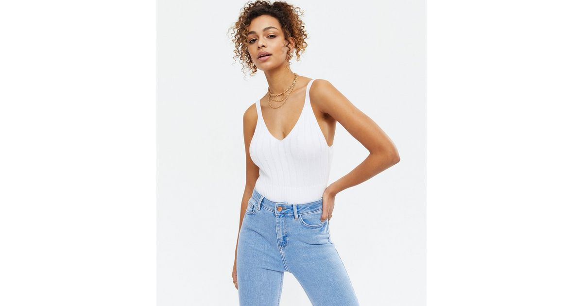 White Ribbed Knit Vest
						
						Add to Saved Items
						Remove from Saved Items | New Look (UK)
