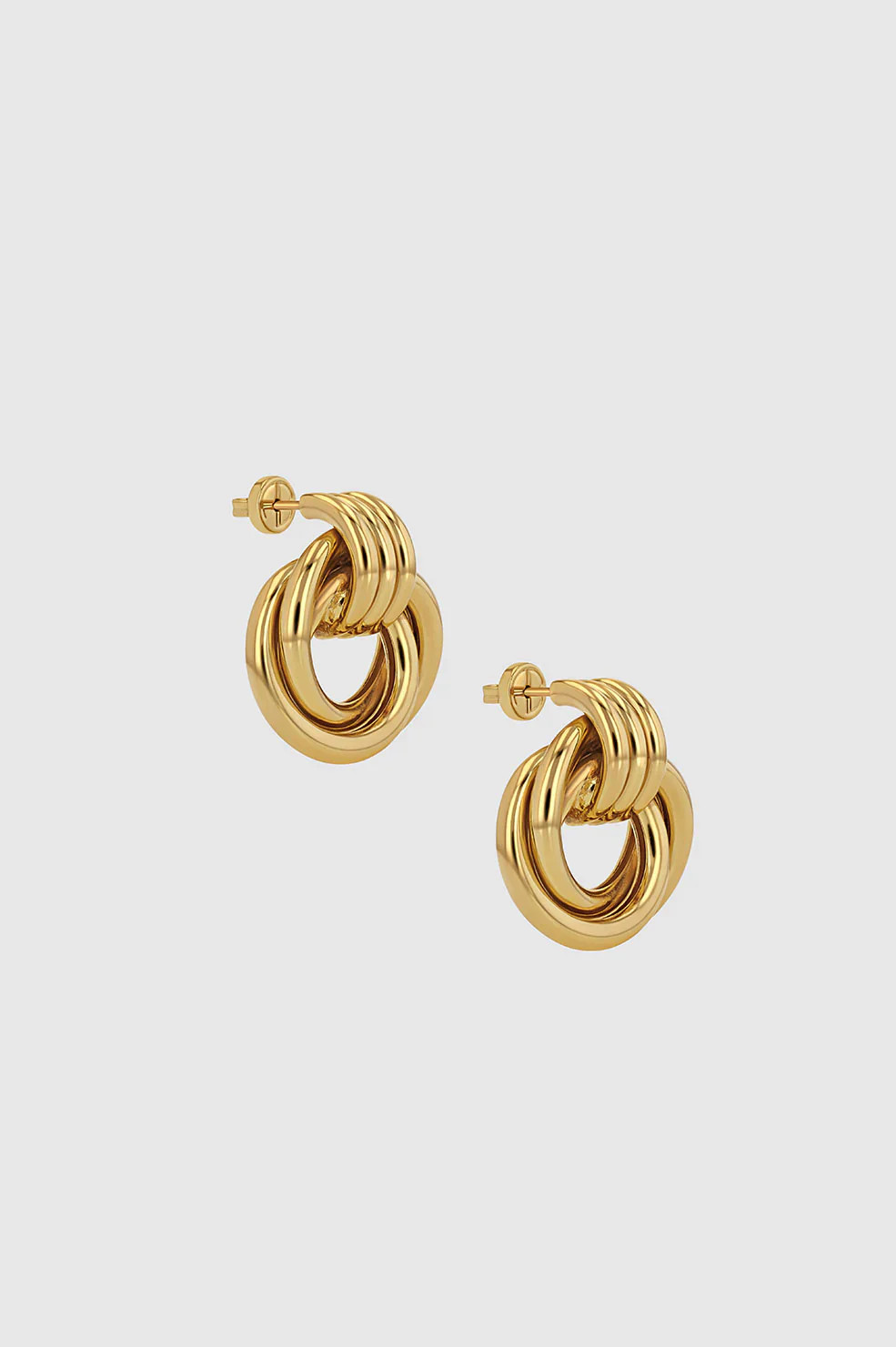 Triple Knot Earrings in Gold | ANINE BING | Anine Bing