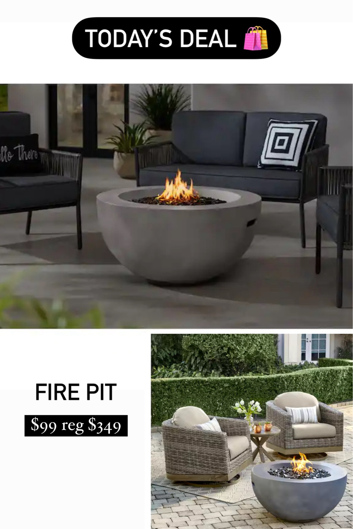 Love a concrete fire pit! 

#LTKFamily #LTKHome #LTKFindsUnder100