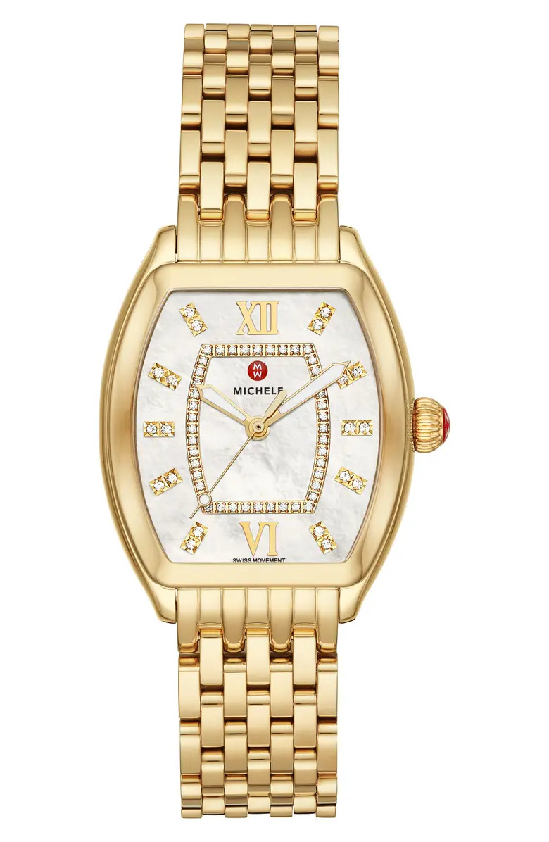MICHELE Relevé Two-Tone Diamond Dial Watch Head & Interchangeable Bracelet, 31mm x 32mm | Nordst... | Nordstrom Rack