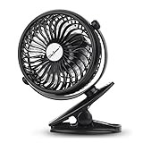 Amazon.com: SkyGenius Battery Operated Clip on Mini Desk Fan, Black : Home & Kitchen | Amazon (US)