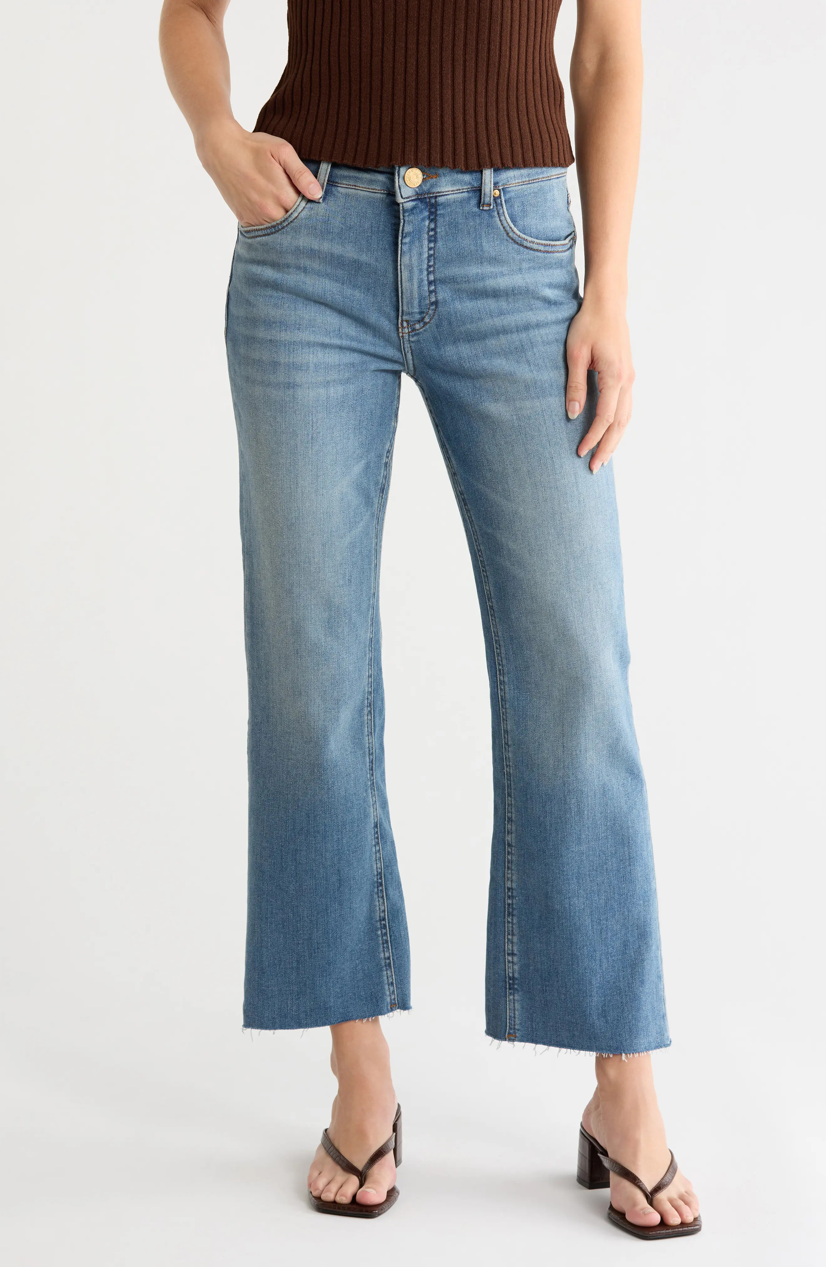 KUT from the Kloth Kelsey High Waist Fab Ab Ankle Flare Leg Jeans (Women) | Nordstromrack | Nordstrom Rack