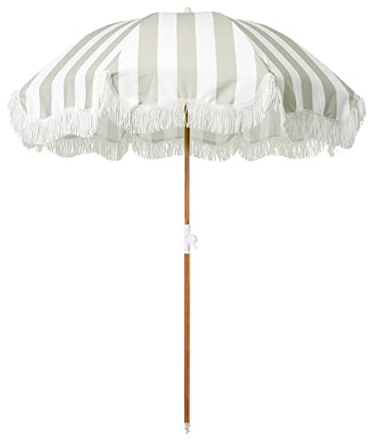 Business & Pleasure Co. Holiday Umbrella - Boho Beach Umbrella with Fringe - UPF 50+ Blocks 98% UV - | Amazon (US)