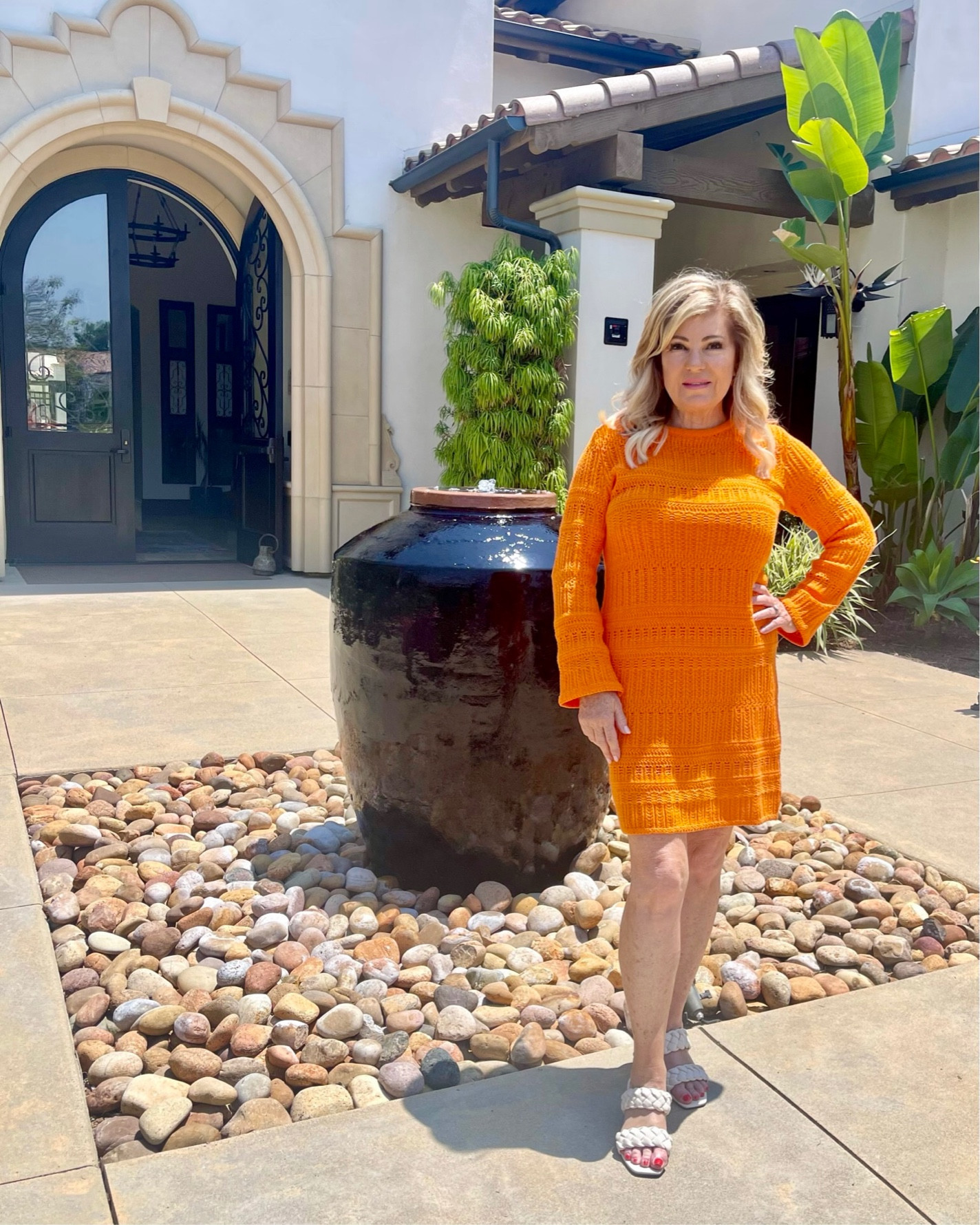 Bring out your inner hippie in this bright, crochet dress from Scoop @Walmart
It works great for curvy girls like me because it skims and not grips if you know what I mean. The color is “Orange Tiger,” growl …….
Size inclusive from XS to XXL.
For reference I am 5’2” and about 125 lbs.  I sized down to  small. 
#retro #crochet #walmartpartner #walmartfashion 

#LTKSeasonal #LTKFind #LTKsalealert