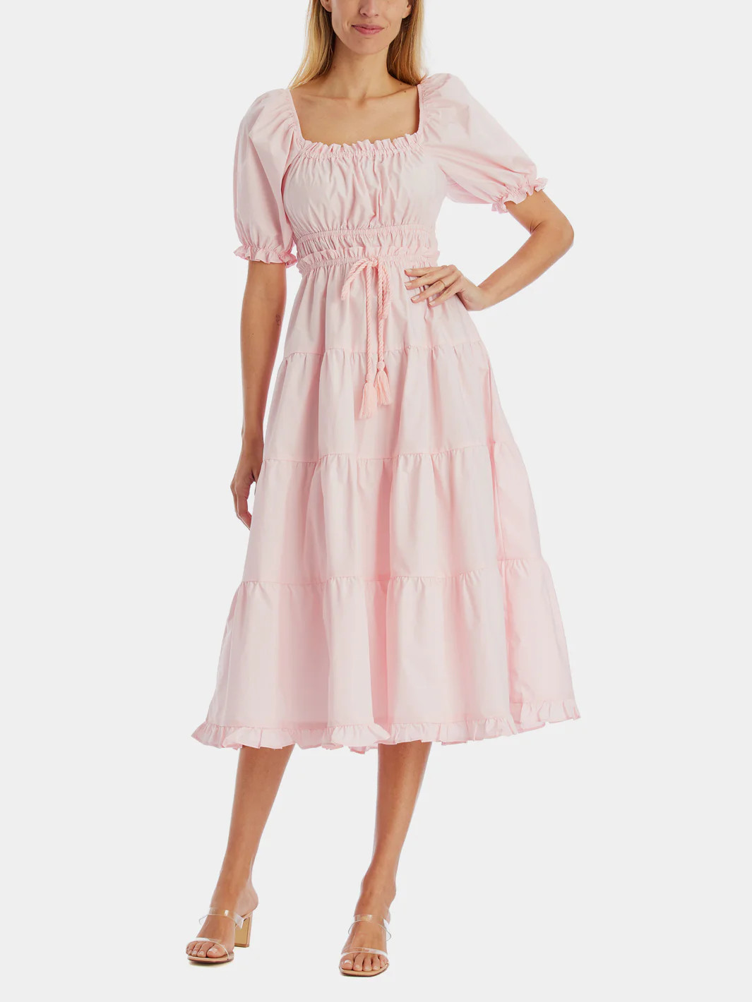 Puff Sleeve Midi Dress | Lord & Taylor