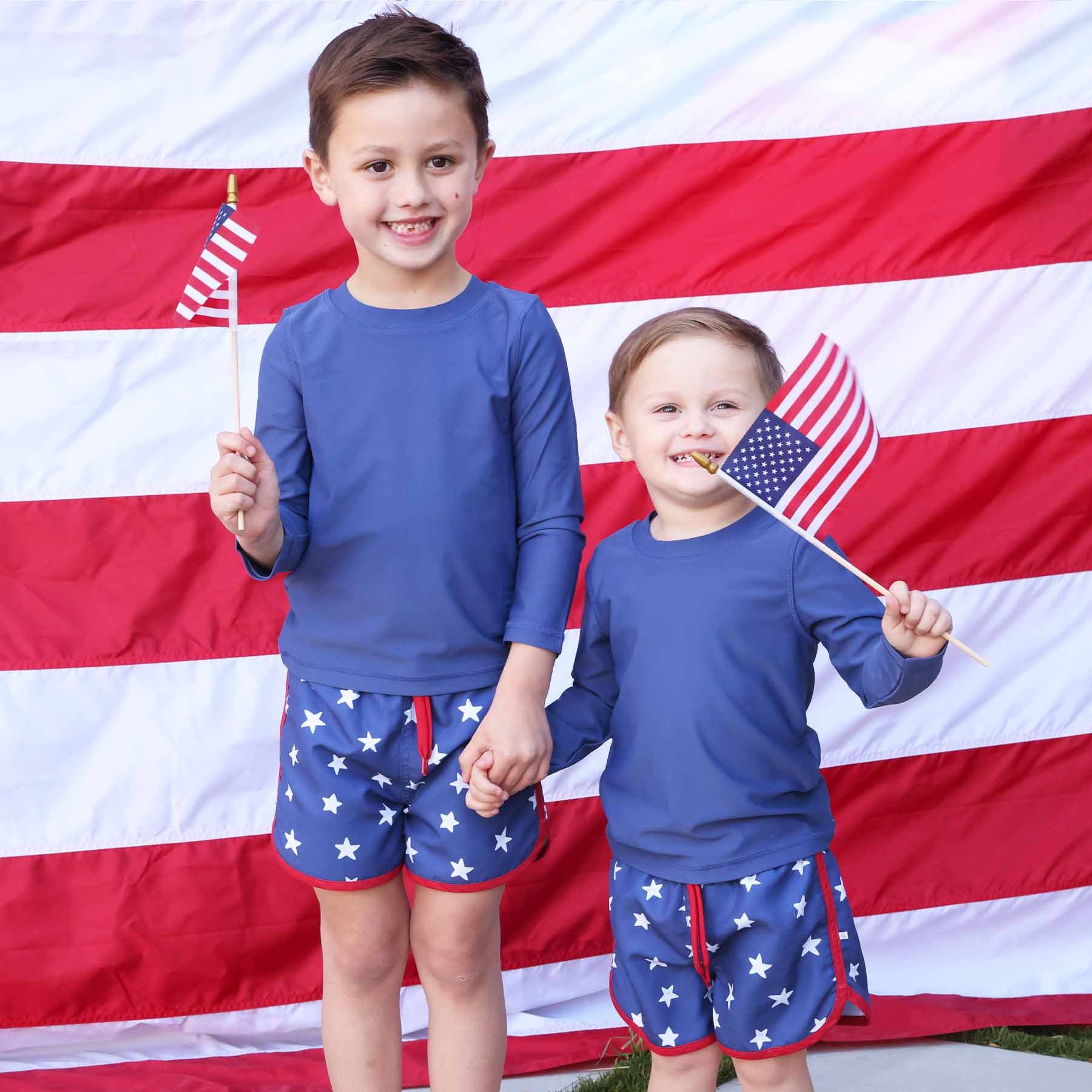 Long Sleeve Rash Guard Shirt | Star-Spangled Navy | Caden Lane