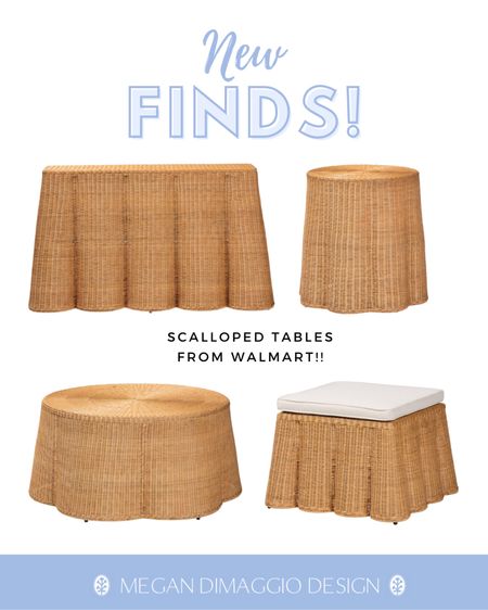 New Scallop table finds from WALMART!!! 😍 gorgeous and will go so so fast!! They remind me of society social but on a walmart budget!! 🙌🏻🏃🏼‍♀️

#LTKsalealert #LTKhome