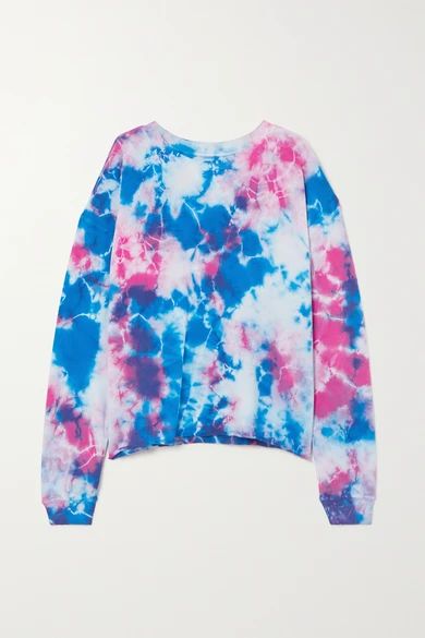 Year of Ours - Tie-dyed Cotton-jersey Sweatshirt - Blue | NET-A-PORTER (US)