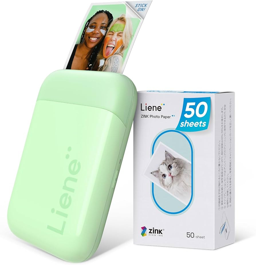 Liene Photo Printer, 2x3” Mini Portable Instant Photo Printer Bundle w/ 50 Zink Adhesive Paper,... | Amazon (US)