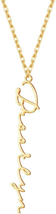 TinyName Custom Name Necklace Personalized 18K Gold Plated Nameplate Customized Jewelry Gift for ... | Amazon (US)