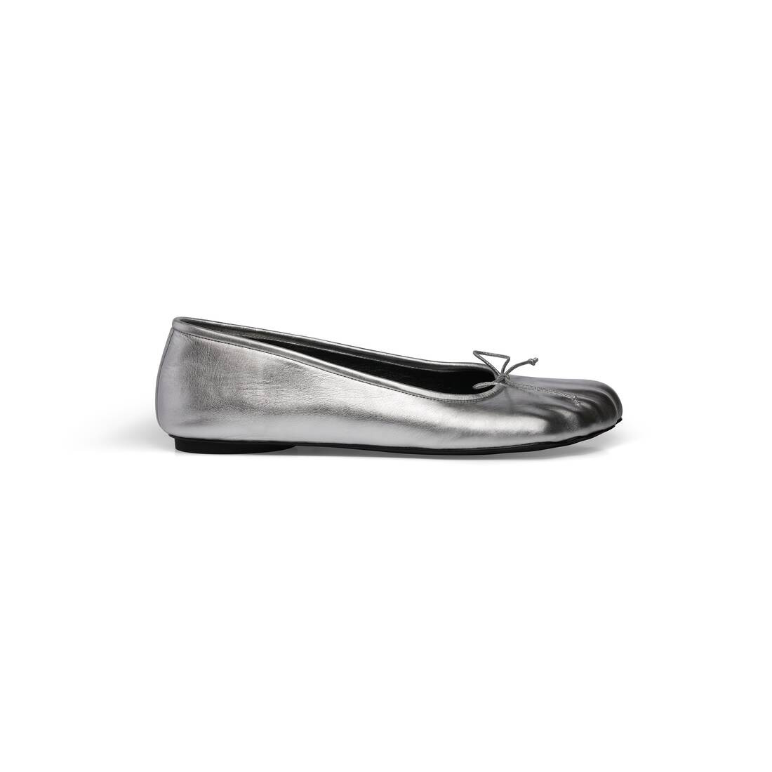 Women's Anatomic Ballerina Metallized  in Silver | Balenciaga