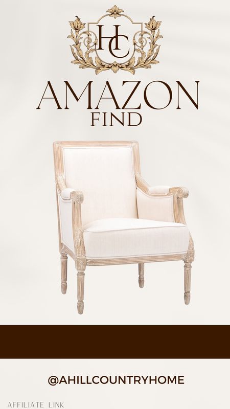 Such a beautiful wood and linen French accent chair! 

Follow me @ahillcountryhome for daily shopping trips and styling tips 

Accent chair, arm chair, Amazon home, home decor, Amazon find 

#LTKFind #LTKstyletip #LTKhome