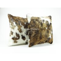 Pair Double Sided Tricolor Cowhide Pillow Cover | 2 Units 15""X 15"" Or 20"" X | Etsy (US)